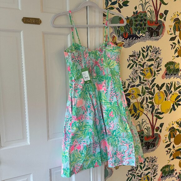 NWT Lilly Pulitzer Easton Dress Seasalt Blue on Parade - Picture 6 of 6